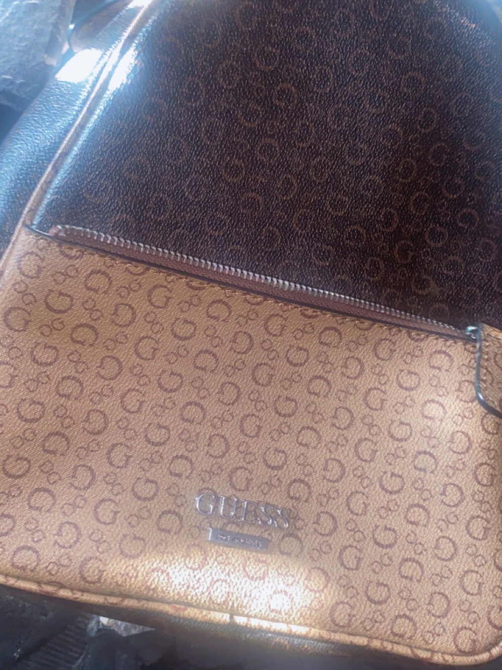 Brown Patterned Backpack - Designer Style - Picture 2 of 3